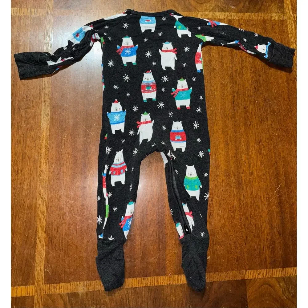 Little Sleepies Polar Bear Pals Zippy sleeper pajamas (size 3-6 months)